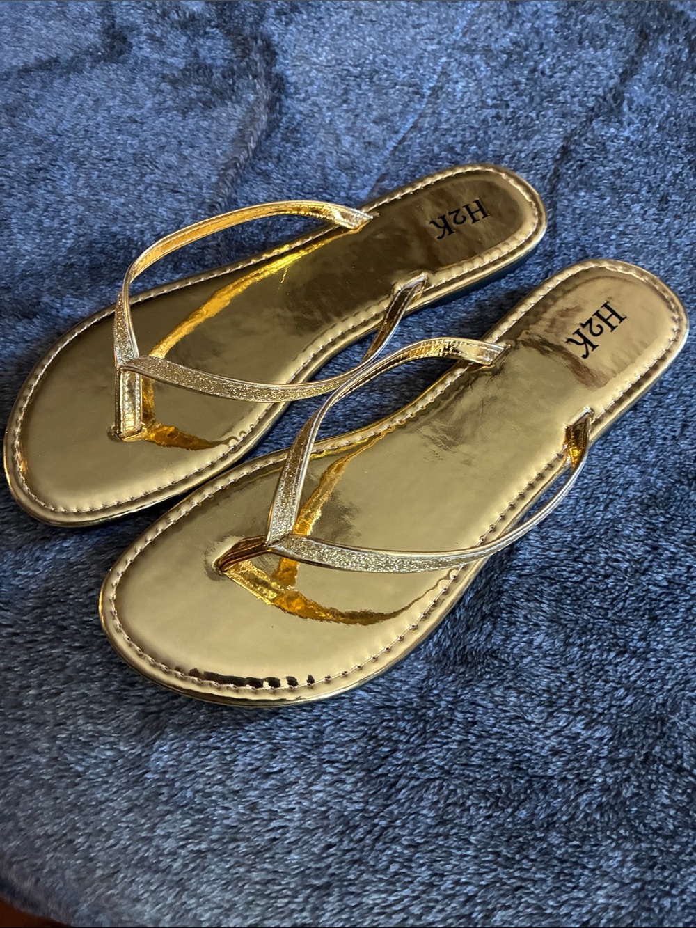 Gold Metallic Women's Flip Flop Sandals